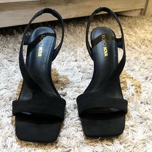 Fashion Nova black strappy heels